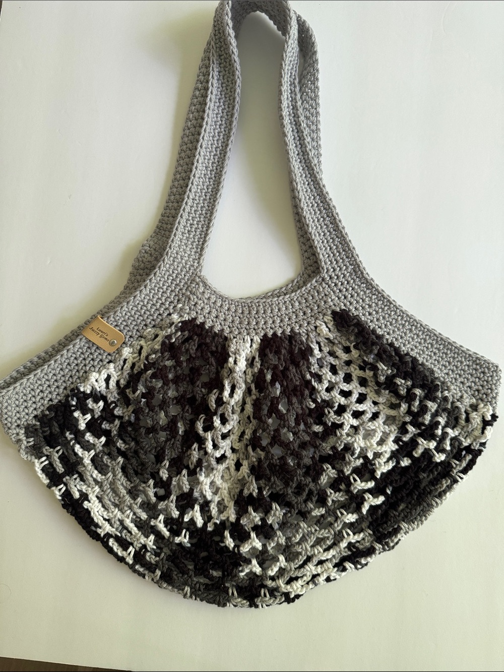 Handmade Crochet Market Bag Shoulder Bag Crochet Handbag - 100% Cotton